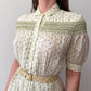 1950s Vintage Mary's Birthday Yellow Tiny Floral Dress 1958