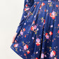 1970's Vintage Dog Ear Collar Floral Mod Dress