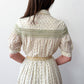 1950s Vintage Mary's Birthday Yellow Tiny Floral Dress 1958