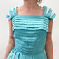 1950s Vintage Teal and White New Look Party Dress