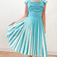 1950s Vintage Teal and White New Look Party Dress