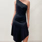2000s Vintage Chic One Shoulder Cocktail Dress Y2K