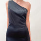 2000s Vintage Chic One Shoulder Cocktail Dress Y2K
