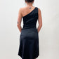 2000s Vintage Chic One Shoulder Cocktail Dress Y2K