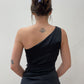 2000s Vintage Chic One Shoulder Cocktail Dress Y2K