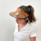 1970s Vintage Tooled Leather Floral Visor