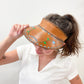 1970s Vintage Tooled Leather Floral Visor
