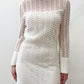 1970's Vintage White Crochet Dress with Bell Sleeves
