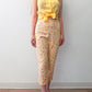 1960s Vintage U.S.A Made High-Waisted Floral Cotton Pencil Pants