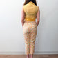 1960s Vintage U.S.A Made High-Waisted Floral Cotton Pencil Pants