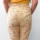 1960s Vintage U.S.A Made High-Waisted Floral Cotton Pencil Pants