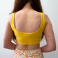 1990s Vintage Bright Yellow Cotton Crop Top