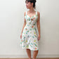 1970's Vintage Frolicking In The Garden Keyhole Dress