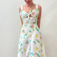 1970's Vintage Frolicking In The Garden Keyhole Dress