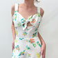 1970's Vintage Frolicking In The Garden Keyhole Dress