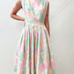 1950's Vintage Pastel Polka Dot Fit and Flare Dress