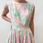 1950's Vintage Pastel Polka Dot Fit and Flare Dress