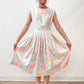 1950's Vintage Pastel Polka Dot Fit and Flare Dress