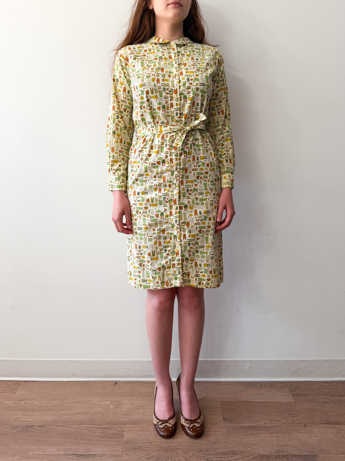 1960s Vintage Sewing Pattern Novelty Print Shift Dress