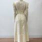 1970's Vintage Ivory Prairie Maxi Dress