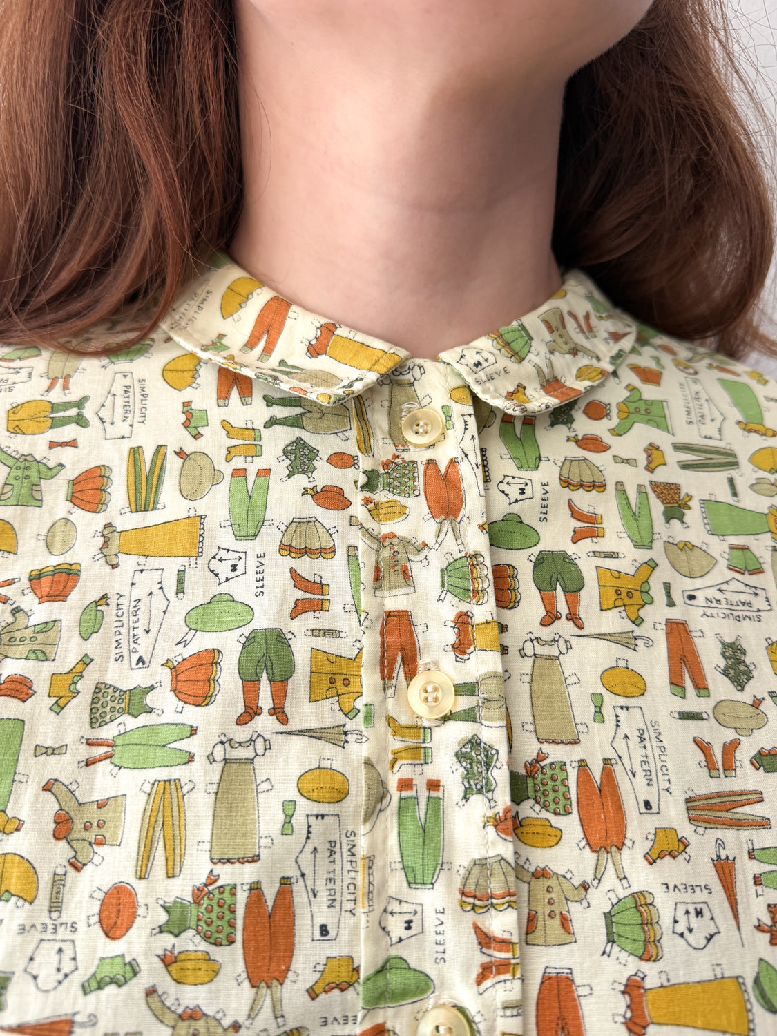1960s Vintage Sewing Pattern Novelty Print Shift Dress