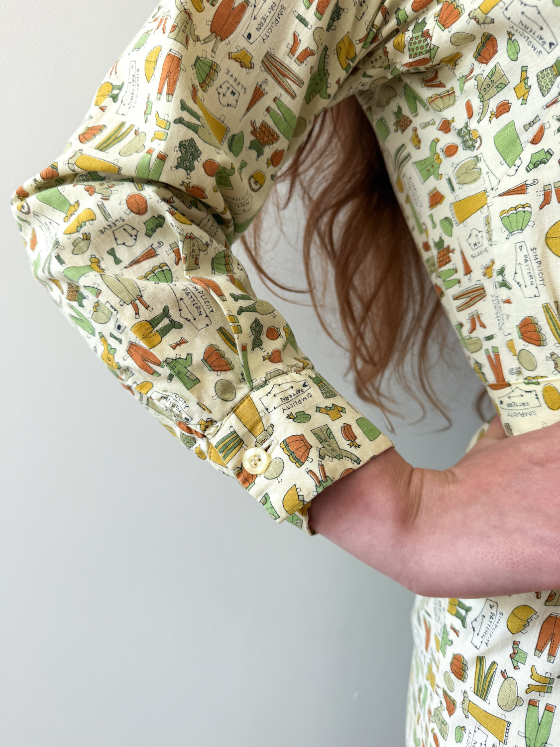 1960s Vintage Sewing Pattern Novelty Print Shift Dress