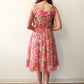 1950s Vintage Spring Eternal Pink Floral Pleated Party Dress