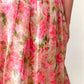 1950s Vintage Spring Eternal Pink Floral Pleated Party Dress