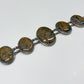 1970s Vintage Sterling and Jasper 5 Ovals Bracelet