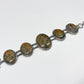 1970s Vintage Sterling and Jasper 5 Ovals Bracelet