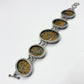 1970s Vintage Sterling and Jasper 5 Ovals Bracelet