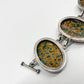 1970s Vintage Sterling and Jasper 5 Ovals Bracelet