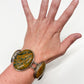 1970s Vintage Sterling and Jasper 5 Ovals Bracelet