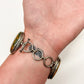 1970s Vintage Sterling and Jasper 5 Ovals Bracelet