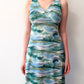 1970s Vintage Trees and Reeds Maxi Summer Dress