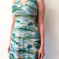 1970s Vintage Trees and Reeds Maxi Summer Dress