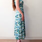 1970s Vintage Trees and Reeds Maxi Summer Dress