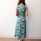 1970s Vintage Trees and Reeds Maxi Summer Dress