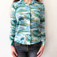 1970s Vintage Trees and Reeds Button Up Blouse