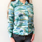 1970s Vintage Trees and Reeds Button Up Blouse