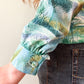 1970s Vintage Trees and Reeds Button Up Blouse