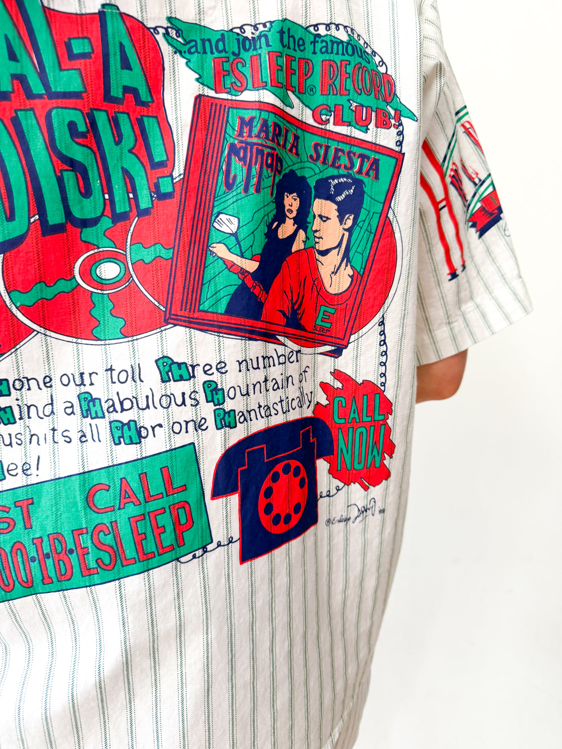 1990s Vintage Esleep & Co Baseball Jersey Style Pajama Set - Deadstock!