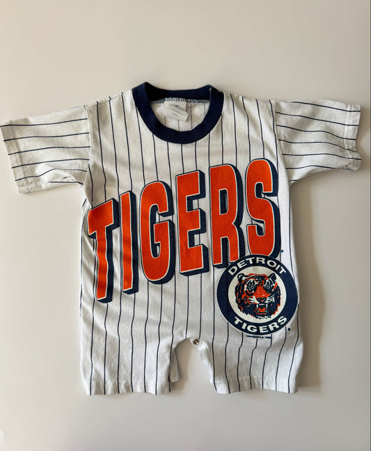 1990s Vintage Detroit Tigers Baseball Infant Baby Bodysuit