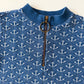 1970s Vintage Kids Anchor Knit Circle Zipper Shirt by Health-Tex