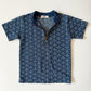1970s Vintage Kids Anchor Knit Circle Zipper Shirt by Health-Tex