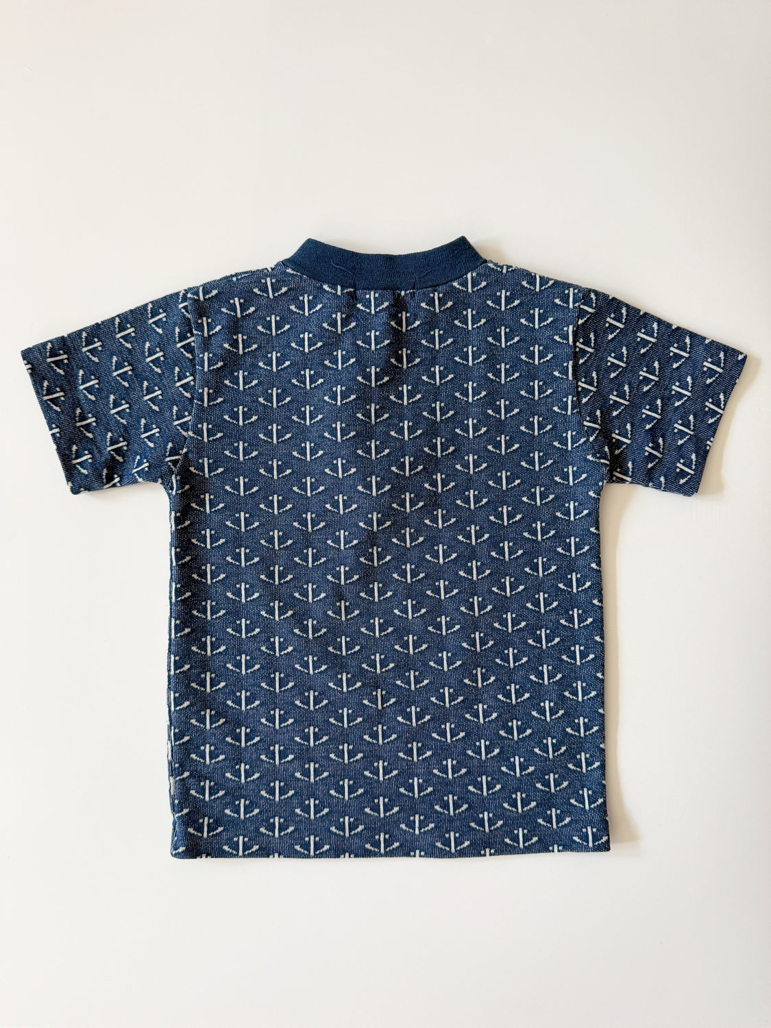 1970s Vintage Kids Anchor Knit Circle Zipper Shirt by Health-Tex