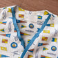 1960s Vintage Sailing Flags Novelty Print Kids Pajama Set