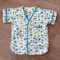1960s Vintage Sailing Flags Novelty Print Kids Pajama Set
