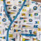 1960s Vintage Sailing Flags Novelty Print Kids Pajama Set