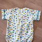 1960s Vintage Sailing Flags Novelty Print Kids Pajama Set
